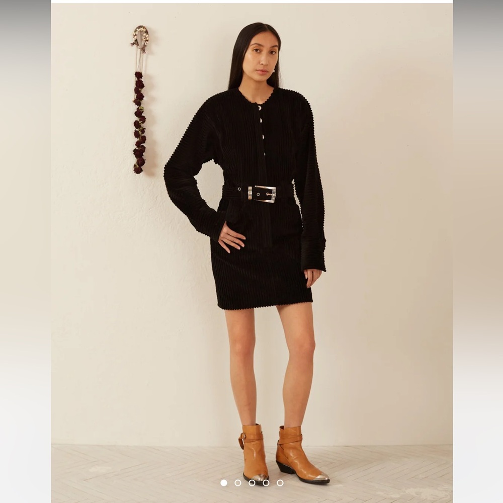 ALIX OF BOHEMIA Laurent Licorice Corduroy Dress